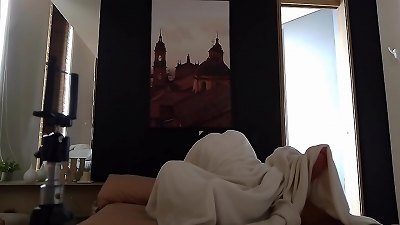 She asks me to put the sheet on so she can fuck her honeypot missionary, I make love to her romantically because she is very sexy, a hot rich couple end up having romantic romp in a motel under the blanket